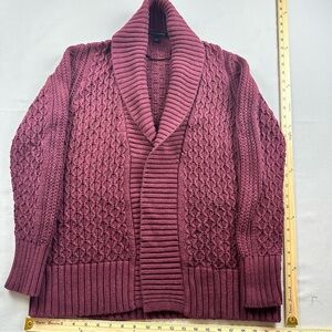 Banana republic Burgundy Open cardigan Sweater cotton mix size M